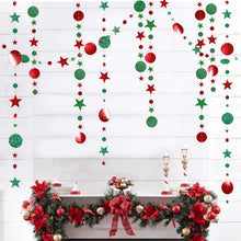 Load image into Gallery viewer, 4M Twinkle Star Snowflake Paper Garlands Pendant Ornaments Christmas Decorations for Home New Year 2020 Noel Decor Navidad 2019