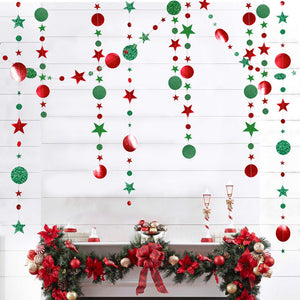 4M Twinkle Star Snowflake Paper Garlands Pendant Ornaments Christmas Decorations for Home New Year 2020 Noel Decor Navidad 2019