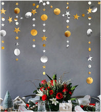 Load image into Gallery viewer, 4M Twinkle Star Snowflake Paper Garlands Pendant Ornaments Christmas Decorations for Home New Year 2020 Noel Decor Navidad 2019