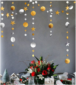 4M Twinkle Star Snowflake Paper Garlands Pendant Ornaments Christmas Decorations for Home New Year 2020 Noel Decor Navidad 2019
