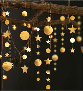 4M Twinkle Star Snowflake Paper Garlands Pendant Ornaments Christmas Decorations for Home New Year 2020 Noel Decor Navidad 2019