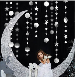4M Twinkle Star Snowflake Paper Garlands Pendant Ornaments Christmas Decorations for Home New Year 2020 Noel Decor Navidad 2019