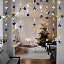 Load image into Gallery viewer, 4M Twinkle Star Snowflake Paper Garlands Pendant Ornaments Christmas Decorations for Home New Year 2020 Noel Decor Navidad 2019