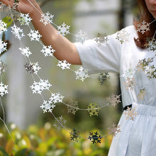 Load image into Gallery viewer, 4M Twinkle Star Snowflake Paper Garlands Pendant Ornaments Christmas Decorations for Home New Year 2020 Noel Decor Navidad 2019