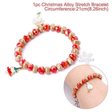 Load image into Gallery viewer, QIFU Santa Claus Snowman Necklace Snowflakes Eardrop Merry Christmas Decor for Home 2019 Christmas Gift Xmas Decor New Year 2020