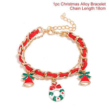 Load image into Gallery viewer, QIFU Santa Claus Snowman Necklace Snowflakes Eardrop Merry Christmas Decor for Home 2019 Christmas Gift Xmas Decor New Year 2020