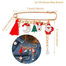 Load image into Gallery viewer, QIFU Santa Claus Snowman Necklace Snowflakes Eardrop Merry Christmas Decor for Home 2019 Christmas Gift Xmas Decor New Year 2020