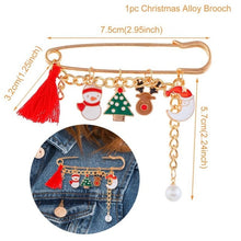 Load image into Gallery viewer, QIFU Santa Claus Snowman Necklace Snowflakes Eardrop Merry Christmas Decor for Home 2019 Christmas Gift Xmas Decor New Year 2020