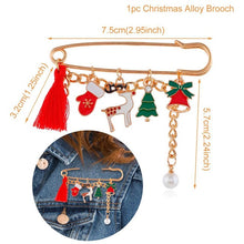 Load image into Gallery viewer, QIFU Santa Claus Snowman Necklace Snowflakes Eardrop Merry Christmas Decor for Home 2019 Christmas Gift Xmas Decor New Year 2020