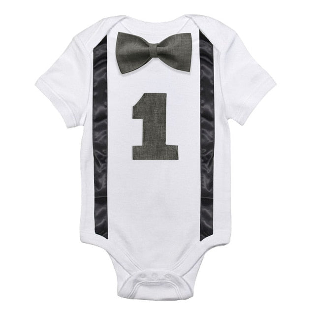 Baby Boy Romper Toddler Boys Clothes Kids Jumpsuit 1st Birthday Rompers Infant Clothing Playsuits One Year Boy Casual Overalls