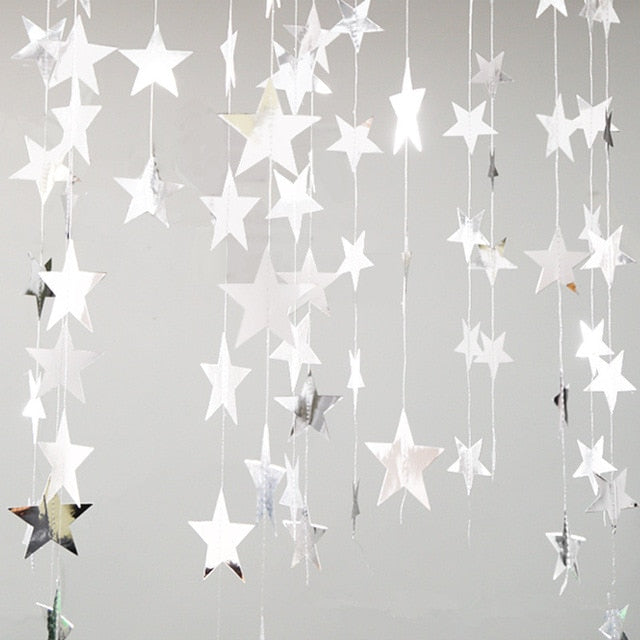 Christmas Decorations for Home 4M Twinkle Star Snowflake Paper Garlands Pendant New Year 2020 Decor Noel Navidad Ornaments Kerst