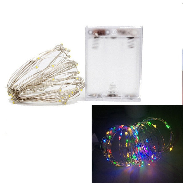 1m 2m 3m Copper Wire LED String Lights Christmas Decorations for Home Garland Bottle Stopper for Glass Craft New Year Decoration