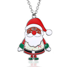Load image into Gallery viewer, Brand New Year Gift Santa Claus Plum Deer White Velvet Ball Red Crystal Drop Earring Pendant Long Earrings For Christmas HR