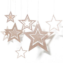 Load image into Gallery viewer, 7pcs/lot Twinkle Star Paper Pendant Garland Ornaments Christmas Decorations for Home New Year 2020 natal Noel Decor Navidad 2019