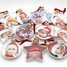 Load image into Gallery viewer, DIY Transparent Photo Frame Pendant Snowman Five-star Ball Xmas Tree Hanging Ornaments Christmas Decorations for Home
