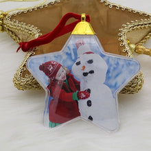 Load image into Gallery viewer, DIY Transparent Photo Frame Pendant Snowman Five-star Ball Xmas Tree Hanging Ornaments Christmas Decorations for Home