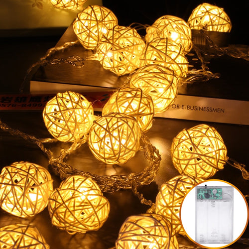 20 Rattan Ball Led Fairy Lights Christmas Tree Ornaments Xmas Decor Christmas Decorations for Tree  Lights Decor New Year 2020