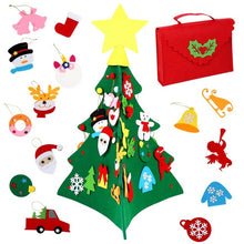 Load image into Gallery viewer, OurWarm DIY Felt Christmas Tree Snowman with Ornaments Fake Christmas Tree Kids Toys Christmas Party Decoration New Year 2019