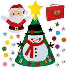 Load image into Gallery viewer, OurWarm DIY Felt Christmas Tree Snowman with Ornaments Fake Christmas Tree Kids Toys Christmas Party Decoration New Year 2019