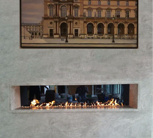 60 inch automatic electric intelligent smart bioethanol linear fireplace insert