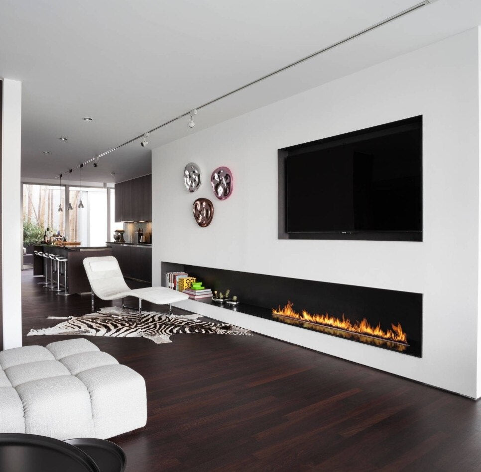 On sale 60 inch built-in  intelligent electric fireplace bioethanol with ethanol burner