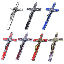 Load image into Gallery viewer, Church Relics Jesus on the Stand Cross Wall Crucifix Antique Home Chapel Decor