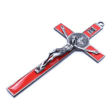 Load image into Gallery viewer, Church Relics Jesus on the Stand Cross Wall Crucifix Antique Home Chapel Decor