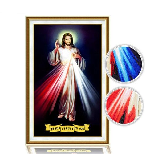 DIY 5D Sale Diamond Embroidery, Diamond Mosaic, Full, Jesus I Trust In You, Diamond Painting, Cross Stitch,3D, Decoration, Gift
