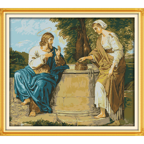 Everlasting love Kind Jesus  Chinese cross stitch kits Ecological cotton stamped printed 14 11CT DIY wedding decoration for home