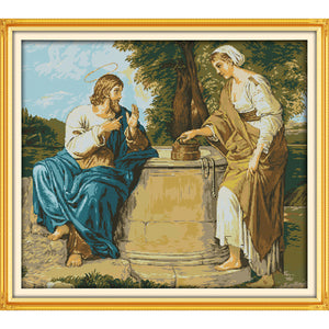 Everlasting love Kind Jesus  Chinese cross stitch kits Ecological cotton stamped printed 14 11CT DIY wedding decoration for home