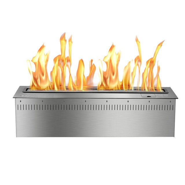 24 inch real fire automatic electric intelligent smart bio ethanol fireplace burner