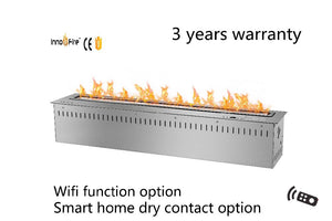 36 inch Black or silver Smart remote control wifi ethanol electric heater fireplace
