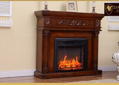 2018 new arrived safer European Wal-Mart  Style Fireplace American wood fireplace simulation of fire heating electric fireplace
