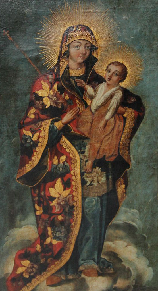 Religious Canvas Wall Art Figurative Oil Painting on Canvas for Home Decor Mary, Mother of Jesus Hand Painted Art Picture