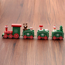 Load image into Gallery viewer, New Christmas Train Painted Wood Christmas Decoration for Home with Santa/bear Xmas kid toys gift ornament navidad new year Gift