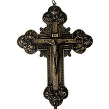 Load image into Gallery viewer, 32.5CM Wall Cross Carving The Twelve Apostles Icon Jesus Cross Pendant Ornaments Jesu Crucifix Rood Lamb of God INRI Desk Decor