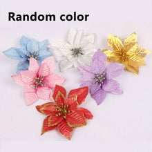 Load image into Gallery viewer, 5PCS/Lot Christmas Garland 13cm Glitter DIY New Xmas Trees Ornament Wedding Decor Hot Sale Hanging Artificial Flower