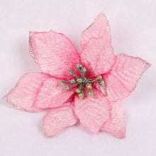 Load image into Gallery viewer, 5PCS/Lot Christmas Garland 13cm Glitter DIY New Xmas Trees Ornament Wedding Decor Hot Sale Hanging Artificial Flower