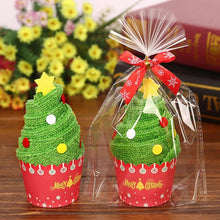 Load image into Gallery viewer, Merry Christmas Gift Cupcake Cotton Towel Natal Noel New Year Decoration Christmas Decorations for Home Kids Children 30x30cm