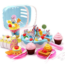 Load image into Gallery viewer, 110 Pcs Girls Birthday Cake Set DIY Pretend Play Miniature cookies Food Utensils Cutting Kitchen Toy For Kids Christmas Gifts
